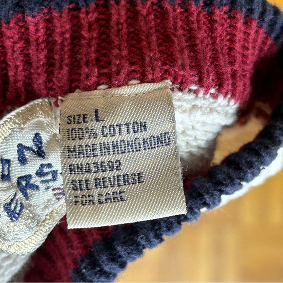 Cotton Traders Blue Red White Star Mens Large Sweater - Picture 6 of 6